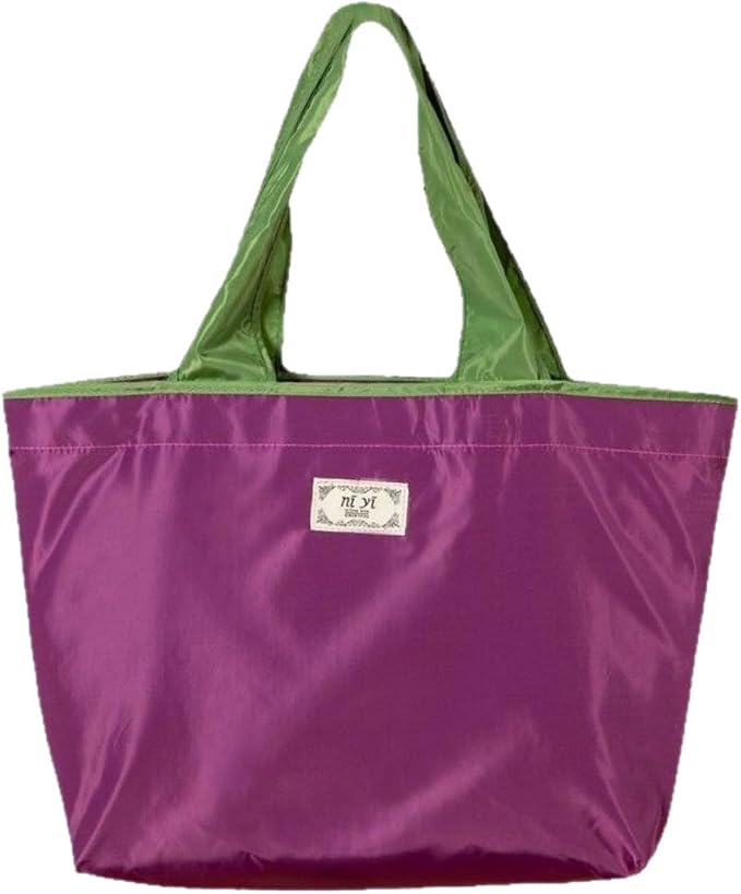 Everyday Reusable Grocery Bag, Lightweight Foldable Tote with Comfortable Handle for Daily Errand, Travel, Car Use by IOFFICEGO