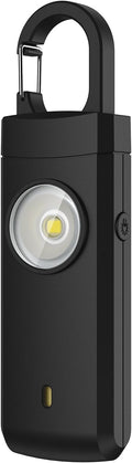 Rechargeable Personal Alarms for Women - Christmas Birthday Gifts for Women, Stocking Stuffers for Teen Girl, Daughter, Safety Keychain Flashlight, Siren Alarm, Travel College Essentials (Black) by ANKOSHUN
