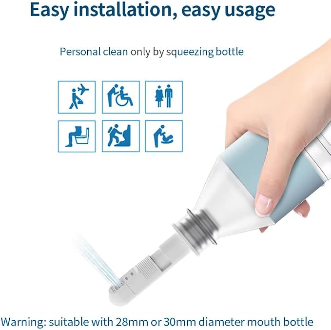 Go Bidet Handheld Shattaf Sprayer – High Pressure Manual Bidet Bottle for Personal Hygiene, Gentle Care for Men & Women, Non-Electric Mini Bidet Fits Any Thread Bottle Worldwide - Image 5