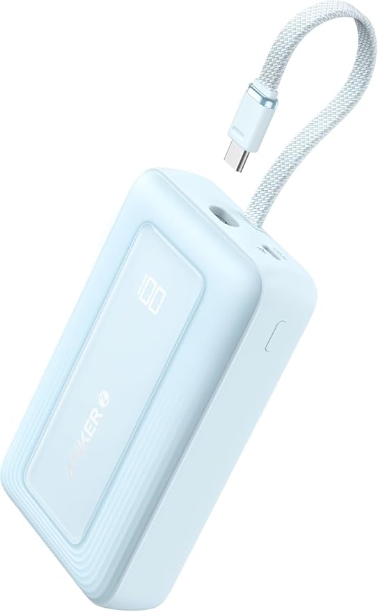 Anker Zolo Power Bank,20,000mAh 30W Portable Charger with Built-in USB-C | 20,000mAh High-Speed Portable Charger for iPhone 17 / 16 / 15 Series, Galaxy, and More by Unknown