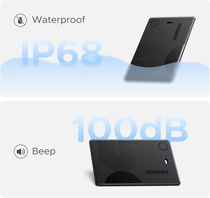 UGREEN FineTrack Slim Wallet Tracker Card (iOS Only) | Rechargeable Air Tracker Tags Compatible with Apple Find My, Smart Tags for Wallet ,Luggage and More - Image 6