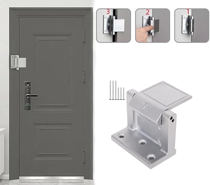 Door Lock Reinforcer Privacy Door Latch for，Hotel Security Door Lock ，Privacy Door Latch for in-Swinging Doors Extra High Home Door Security Lock (4 Pack) - Image 4
