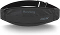 Gox Running Belt, Black | Slim Waist Pack for Phone Holder, Waterproof Athletic Pouch, For Men Women Running Gym Hiking, Small Cross Body Sling Bag by GOX