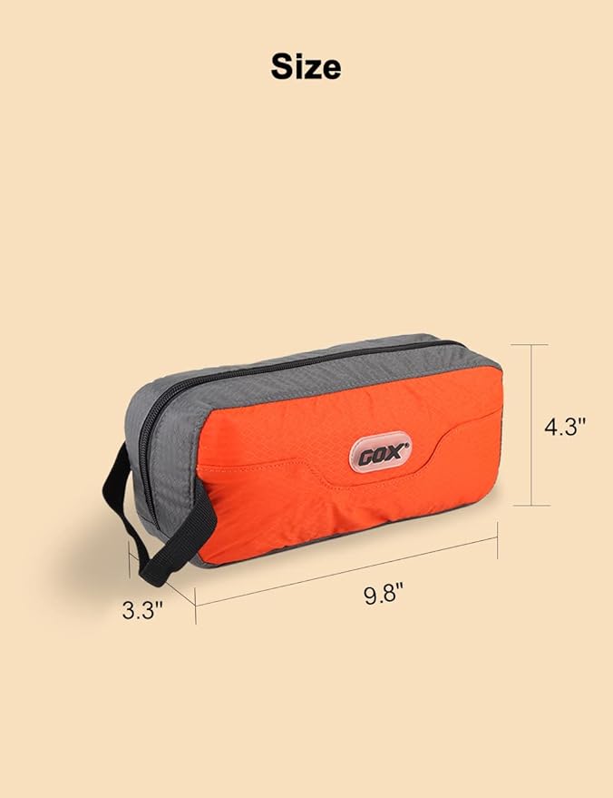 GOX Travel Small Toiletry Bag for Men Nylon Dopp Kit Medicine Bag Travel Organizer Pouch Shave Kits for Teens Toiletry Essentials Bathroom Compact (Orange, 9.8 * 4.3 * 3.3 Inches) - Image 7