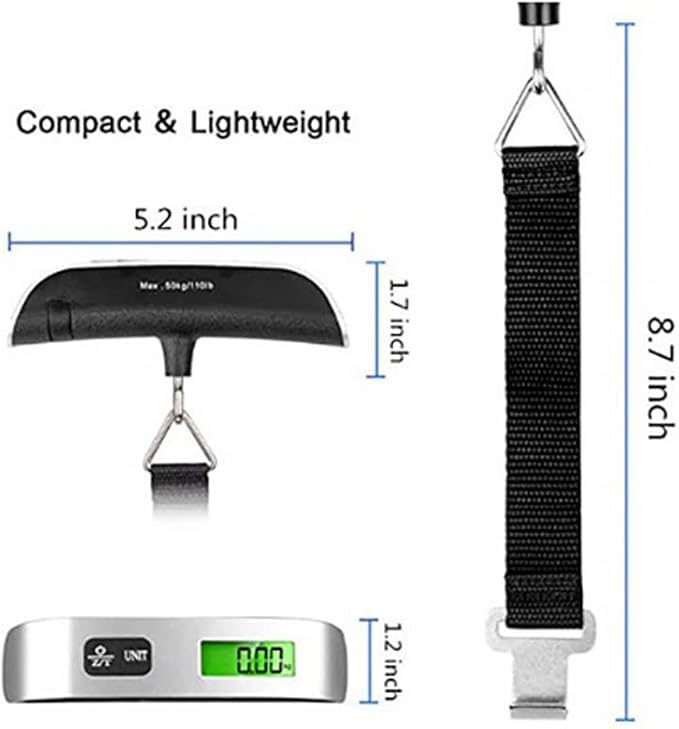 Luggage Scale, Easy to Carry, Small in Size, Suitable for Carrying, 110 pounds, Will be a Popular Luggage Scale in The Future (1), 5.9x4.2x1.49inches - Image 3
