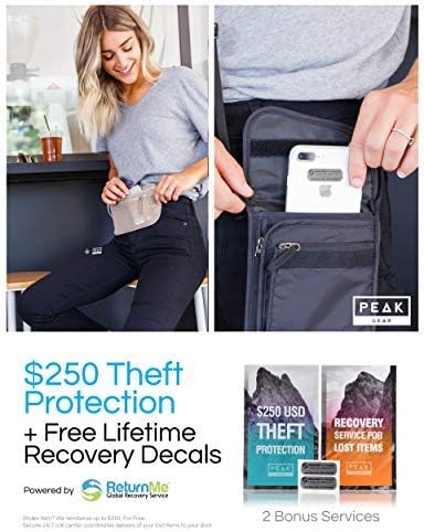 Peak Gear Travel Money Belt. Premium Quality Travel Wallet with RFID Blocking Fabric to Protect Credit Cards, Passports and Documents. Exclusive Theft Protection and 2 Recovery Tags | Beige - Image 4