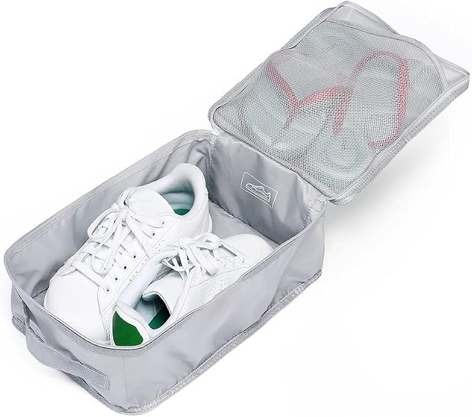 Travel Shoe Bags, Foldable Waterproof Shoe Pouches Organizer-Double Layer (6 Grey Shoe Bags) - Image 5