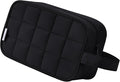 Narwey Quilted Makeup Bag Puffy Make up Bag Cosmetic Bag Organizer, Puffer Travel Toiletry Bag for Traveling Women Girl, Travel Bag for Toiletries, Skincare Medicine Bags (Black) by Narwey