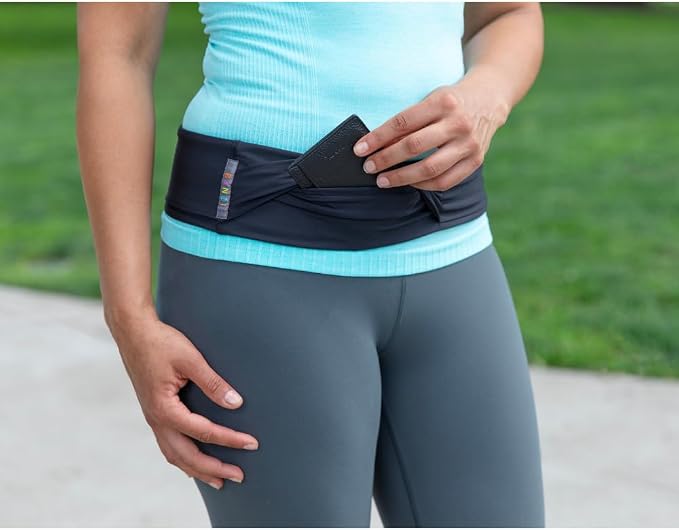 BANDI Pocketed Wraps – Running Waist Belt with Pockets for Phone, Money, Keys & Medical Devices | Secure, No-Bounce Travel & Fitness Belt, for Women and Men, USA Company - Image 7