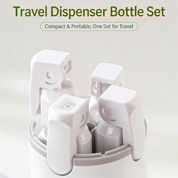 4-in-1 30ML Travel Size Dispenser Toiletries Bottles Set, Leak-Proof Refillable Containers Dispensers Labels Portable Toiletry Organizer Cup for Shampoo, Lotion, Soap Travel Essentials - Image 7