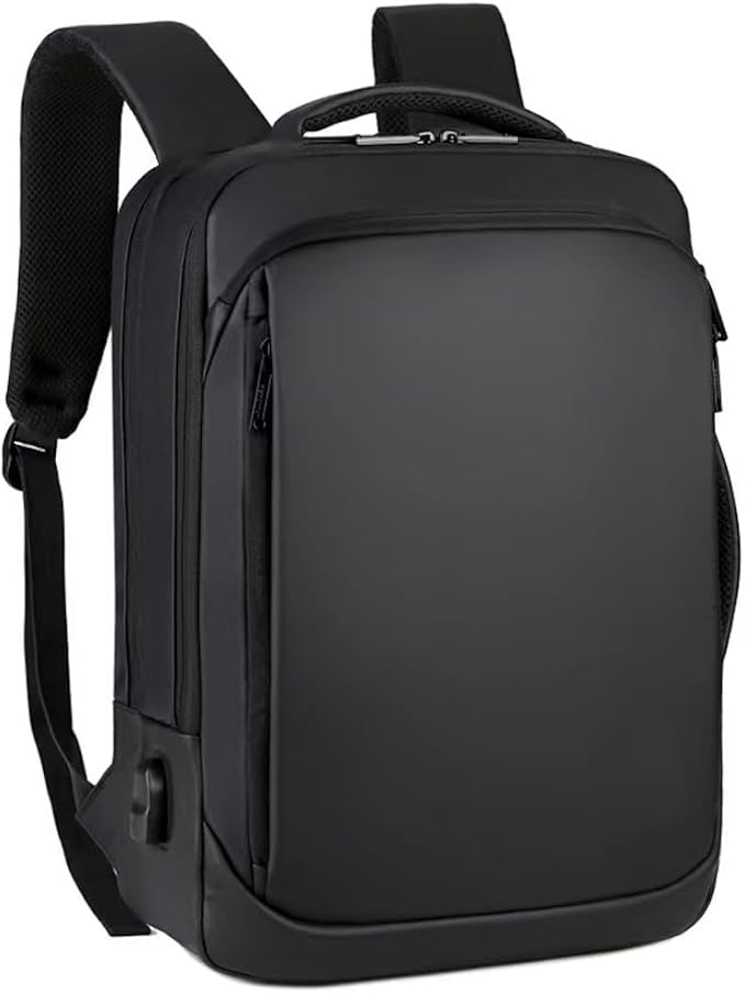 Laptop Backpack, Business Anti Theft Slim Sturdy Laptops Backpack with USB Charging Port, Water Resistant Travel Backpack Computer Bag Gifts for Men & Women Fits 15.6 Inch Notebook-Black by Unknown