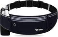 Running Belt with Foldable Water Bottle Holder for Women Men, Black | Slim Fanny Pack, Water Resistant, Running Phone Holder for Workout, Adjustable & No Bounce Waist Bag for iPhone 17 16 Samsung by RDMODO