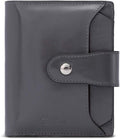 BOSTANTEN Leather Womens Wallet Small RFID Blocking Credit Card Holder | Removable ID Window, Zipper Coin Pocket, Bifold, Minimalist, Fits Small Purses, Daily Use, Ladies Gifts, Deep Grey by BOSTANTEN