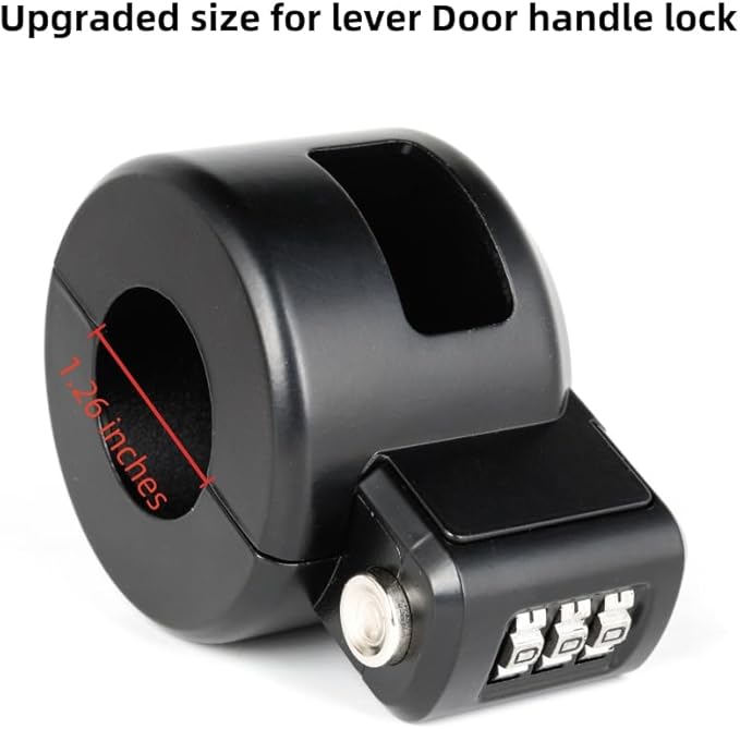 Keyed Door Handle Lockout Device Cover with Code to Disable Access to Keyhole Combination Lock for Bedroom from Outside Only Fits Handle Lock with Long Connecting Shaft Please Measure Before Order - Image 5