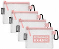 Air Production Extra Small Clear Zipper Pouch (4-Pack) – Cable Organizer & Travel Gear Bag for Electronics, Camera Accessories, Tool Pouch & Small Tech Storage (Pink) by Unknown