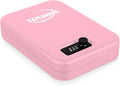 TENAMIC Pistol Safe, Portable Travel Gun Safe, Solid Steel Handgun Lock Box for Home, Gun Safes for Car, Pink by Tenamic