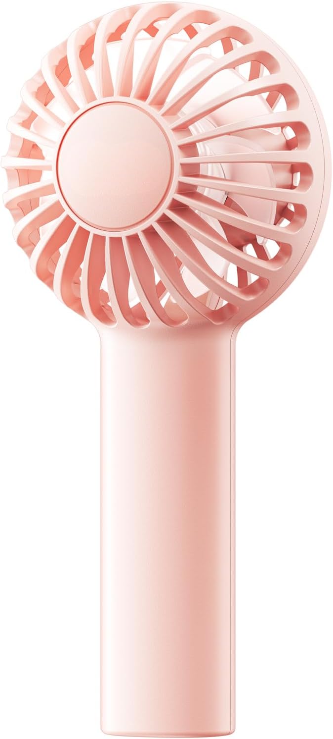 SWEETFULL Mini Portable Fan - Rechargeable Handheld Fan, 3 Speeds Personal Small Hand Gifts for Travel Essentials, Lash, Makeup, Eyelash, Kids, Girls, Women - USB, Cute Design Pink - Image 9