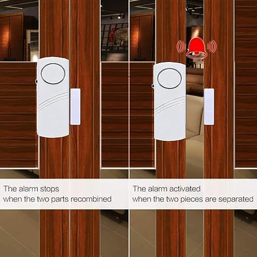 4 Pack Door Window Alarm, Magnetic Burglar Alert Sensor, Loud Door Alarms for Kids Safety, DIY for Home Security, Office Protection,Shopping Store AAA Battery - Image 6
