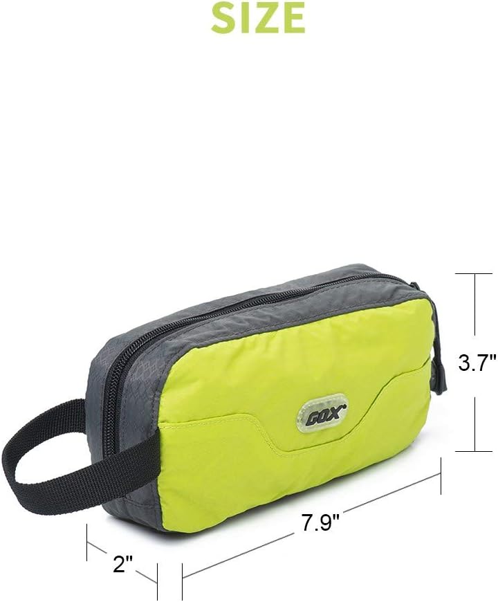GOX Travel Small Toiletry Bag for Men Nylon Dopp Kit Medicine Bag Travel Organizer Pouch Shave Kits for Teens Toiletry Essentials Bathroom Compact (Green, 7.9 * 3.7 * 2 Inches) - Image 6