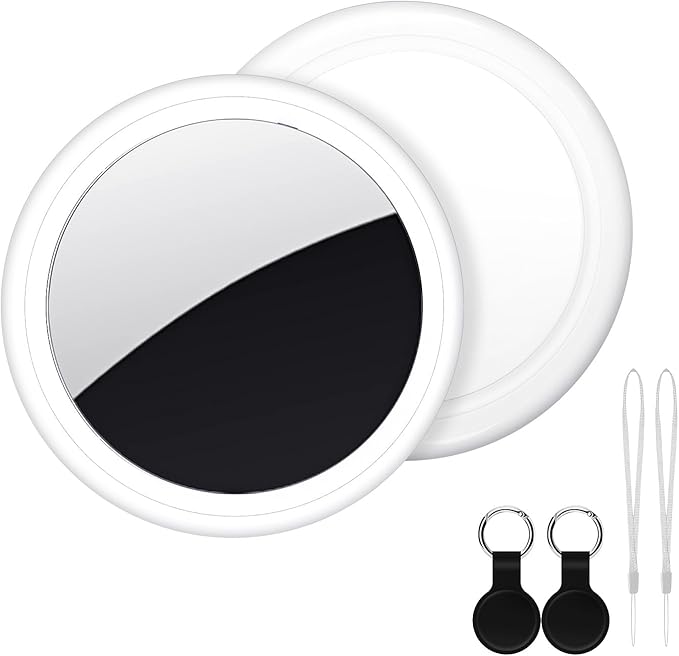 Air Tracker Tag 2 Pack [Apple MFi Certified] with Find My(iOS Only) | Key Finder with No App Needed, IP65 Waterproof, 365-Day Standby, Wallets Keys Bags Luggage Locator Tracker Tag by HomLxcIar