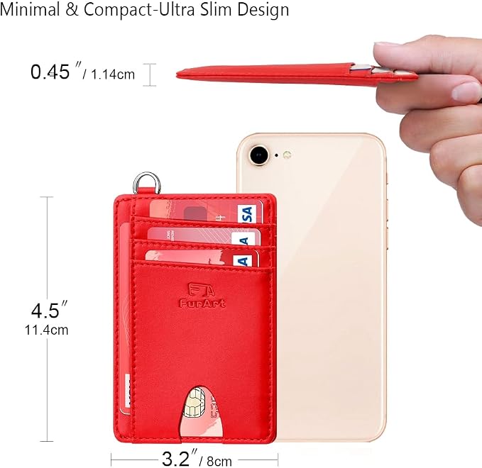 FurArt Slim Minimalist Wallet RFID Credit Card Holder for Men | slim minimalist compact rfid id window thin - Image 7