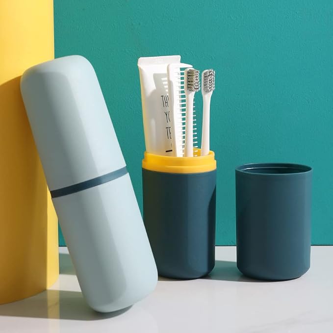 2 Pcs Travel Toothbrush Holder, Plastic Portable Case for Manual & Electric | 2 Toothbrush Travel Cases, Fits Both Normal & Electric Toothbrushe. Great for Travel, Business Trips, Camping, Daily Use. - Image 2