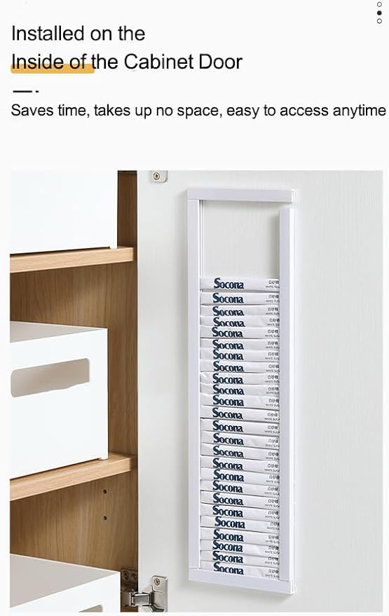 Adhesive U-Shaped Storage Strip – 60cm (23.6") Cuttable Wall Mount Organizer with Self-Adhesive Back, Space-Saving Rack for Kitchen, Cabinet Doors, and Bathroom Storage (No Drilling Needed) - Image 7