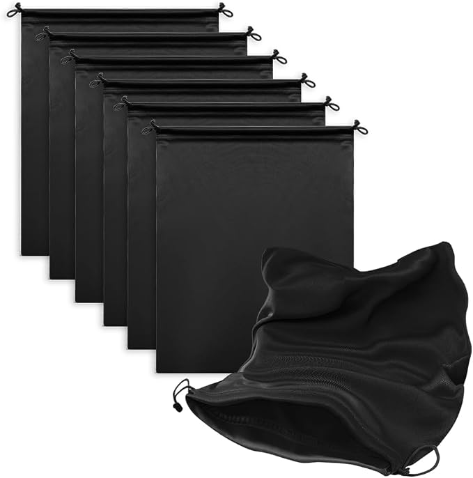Microfiber Drawstring Bags, Multi-Size Soft Protective Pouches for Shoes, Ski Goggles, Sunglasses, Handbags & Camera Lenses by MtuxuYR