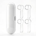 Electric Toothbrush Travel Case for Oral-B Toothbrushes - 4 Pcs Toothbrush Head Covers Compatible with Oral B Electric Toothbrush Heads (White) by PICEROSE