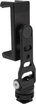 Asixxsix Phone Tripod Mount, 360 Rotation Hot Shoe Phone Mount with 2 Cold Shoe, 1/4In Screw Interface Smartphone Adapter Aluminum Alloy for Vlogging Rig, Photography by Asixxsix