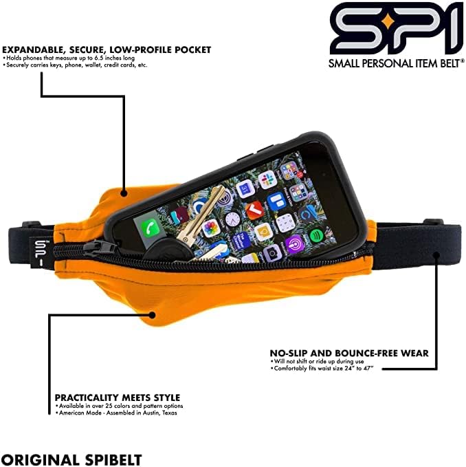 SPIbelt Running Belt Original Monochromatic for Women Men, Phone Holder for Running, Running Fanny Pack, Holder for Phone, Running Waist Pack, Adjustable, [Fits All Phones]. Rose Gold - Image 4