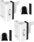 Portable Door Lock for Travel, Adjustable No Drilling Door Reinforcement Lock, Extra Latch Stopper for Hotel Room, Home Apartment, Inward Swing Door - Family & Travelers Security (White-2PCS) by AnobeyiHardware