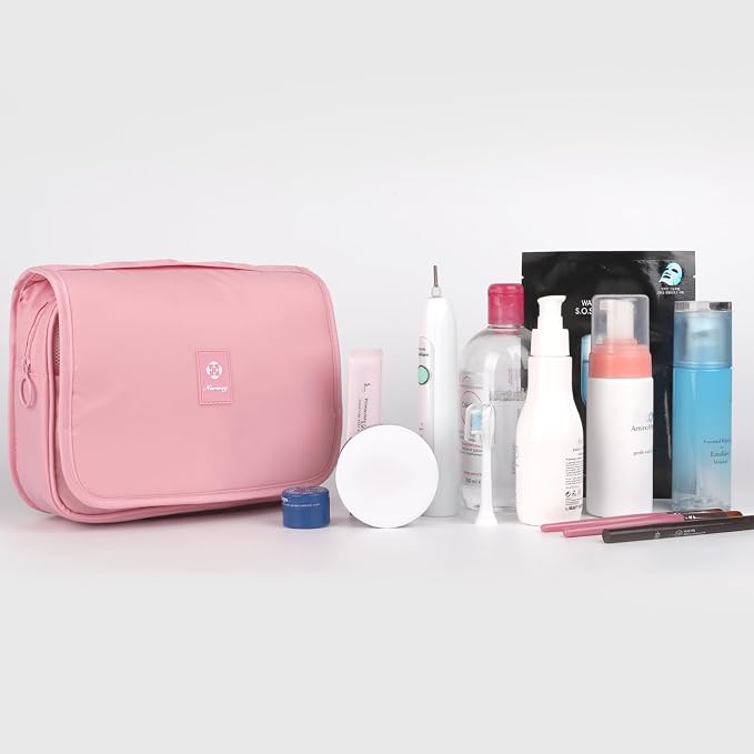 Narwey Small Hanging Travel Toiletry Bag for Women, Travel Bag for Toiletries, Makeup Bag Organizer Make Up Bags Cosmetic Bags for Girls - Image 6