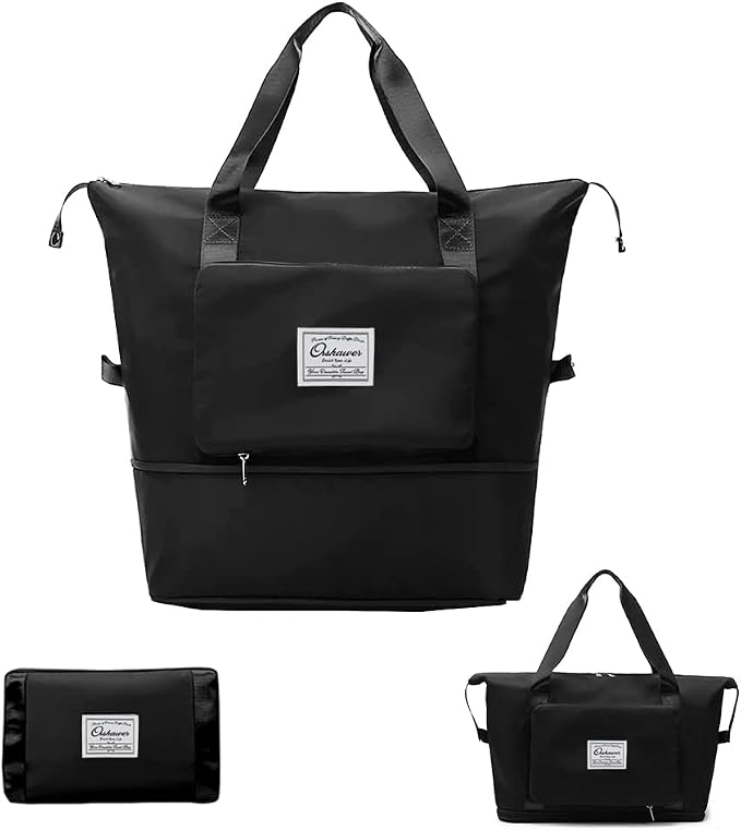 Large Capacity Foldable Travel Bag | Expandable Portable Carry on Bag Dry&Wet Separation Sports Duffel Bag by Orshawer