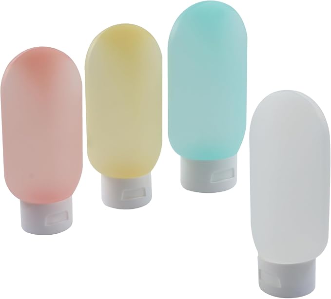 4pcs 60ml Travel Bottles, Containers for Toiletries | Transparent Color, Leakproof, Squeezable, Refillable Containers, For Shampoo & Lotion - Image 6
