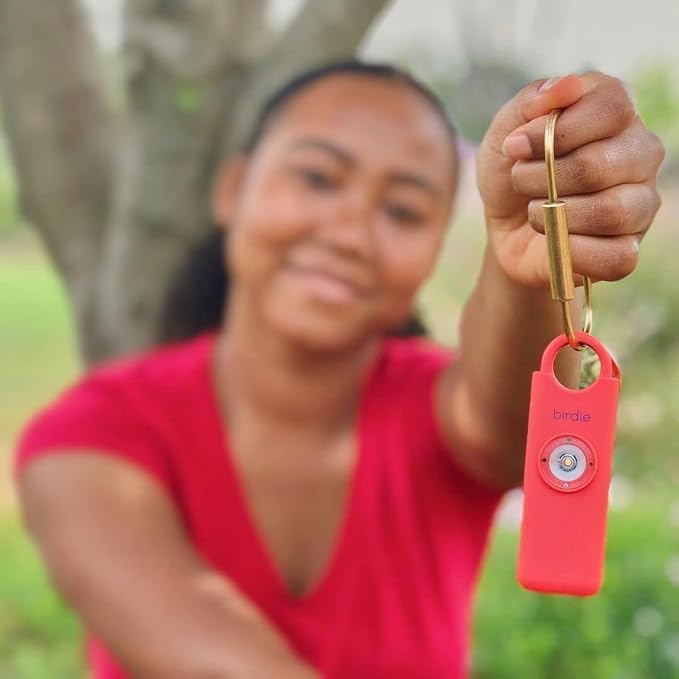 She’s Birdie–The Original Personal Safety Alarm for Women by Women–Loud Siren, Strobe Light and Key Chain in a Variety of Colors (Coral) - Image 7