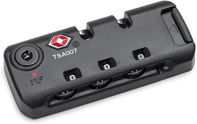 Travel Zipper TSA 007 Approved Luggage Code Lock, Backpack Anti Theft 3 Digit Combination Lock by YUEHUA