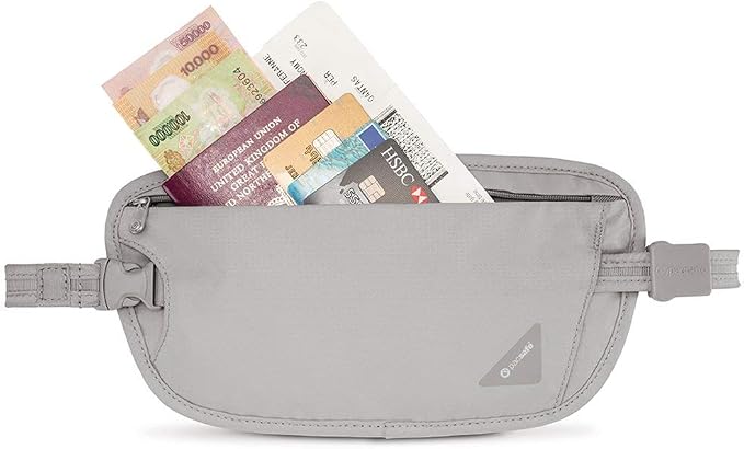 Pacsafe Coversafe X100 Anti-Theft RFID Blocking Waist Wallet, Neutral Grey - Image 6