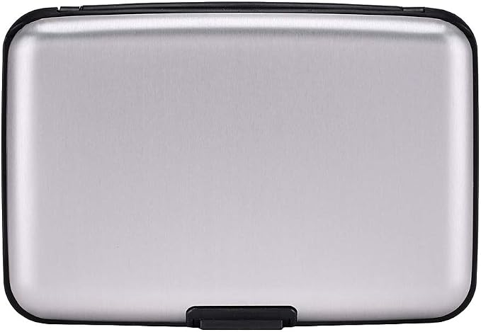 RFID Blocking Credit Card Protector Aluminum ID Case Hard Shell Business Card Holders Metal Wallet for Men or Women (silver) | RFID Blocking Credit Card Protector Aluminum ID Case Hard Shell Business Card Holders Metal Wallet for Men or Women by ELFISH