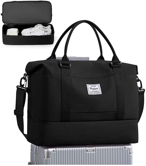 Travel Duffel Bag, Sports Tote Gym Bag, Shoulder Weekender Overnight Bag for Women by WONHOX