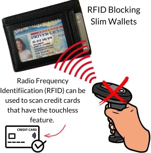 BANDI Slim Wallet, Minimalist Front Pocket RFID Blocking Wallet Credit Card Holder for Men & Women - Coral - Image 8