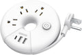 Travel Power Strip, NTONPOWER 3 Outlets 3 USB(1 USB C) Cruise Approved Power Strip, Short Extension Cord 3ft, Travel Essentials for Home, Hotels, Cruise Ship, Vacation, White, i-Donut by NTONPOWER