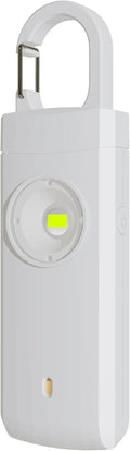 Rechargeable Personal Safety Alarm for Women, Loud Siren Birdie Sound, Strobe SOS LED Light, USB Charging, Be Safe with Personal Alarm Self Defense Keychain for Wife, Daughter, Student, White by HELPHIER