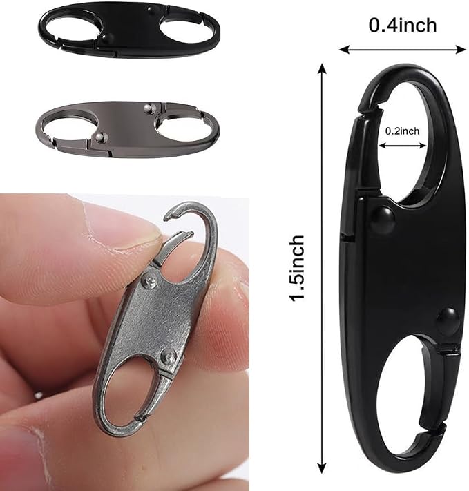 6Pcs Anti Theft Zipper Clip Dual Opening Pull Replacement Travel Locks | Theft Deterrent for Backpack, Luggage & Purse Travel, Commuting and Camping - Image 2