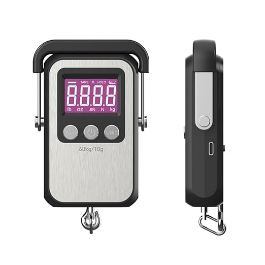Klau Portable Rechargeable Luggage Hanging Scale,60 kg/120 lb, Black | Heavy Duty, Wide Handle, For Home Farm Hunting Outdoor - Image 4