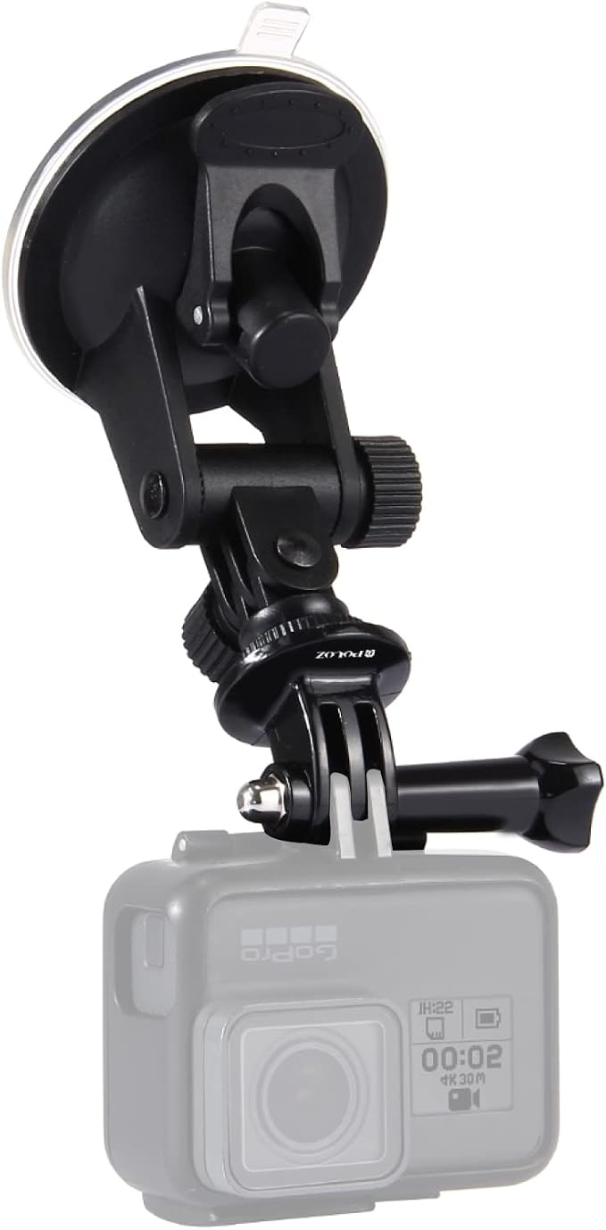 PULUZ Suction Cup Mount for Gopro Car Mount, Adjustable Vehicle Window & Windshield Mount Holder, Compatible with GoPro Hero 12 11 10 9 8 7/Insta360 X3 x2/DJI OSMO Action Camera Mount | Compatible with GoPro Hero 13 12 11 10 9/Insta360 X5 X4 X3/DJI OSM... by PULUZ