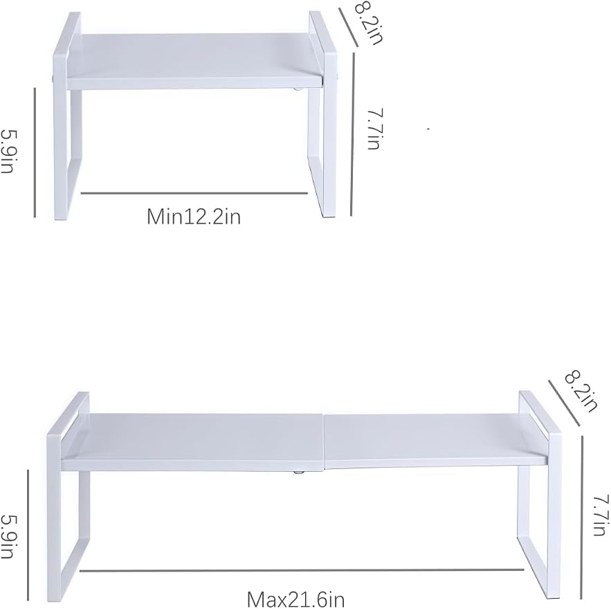 2-Pack Expandable Shelf Organizer for Kitchen Countertop, kitchen organizers and storage，under sink expandable shelf organizer - Image 3