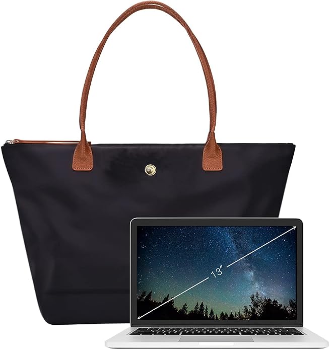 GM LIKKIE Shoulder Tote Bag for Women, Nylon Top-Handle Purse, Foldable Weekend Hobo Handbag (Black2) | GM LIKKIE Large Capacity Waterproof Foldable Top-handle Everyday Purse, Lightweight Weekend Hobo Handbag - Image 4