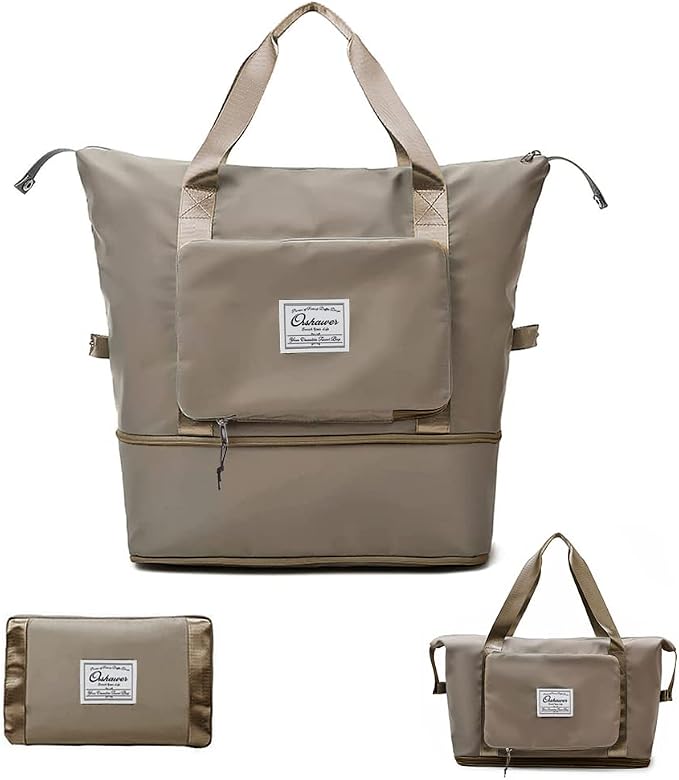 Large Capacity Foldable Travel Bag | Expandable Portable Carry on Bag Dry&Wet Separation Sports Duffel Bag by Orshawer