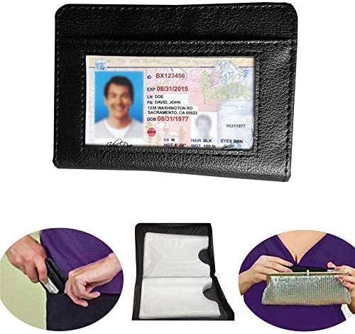 Men's Zipper Wallet 36 Slots RFID Blocking Card Holder | Slim Leather Wallet, ID Window, Anti-Theft Lock, Credit Card Organizer for Women & Men, Travel Small Wallet - Image 4